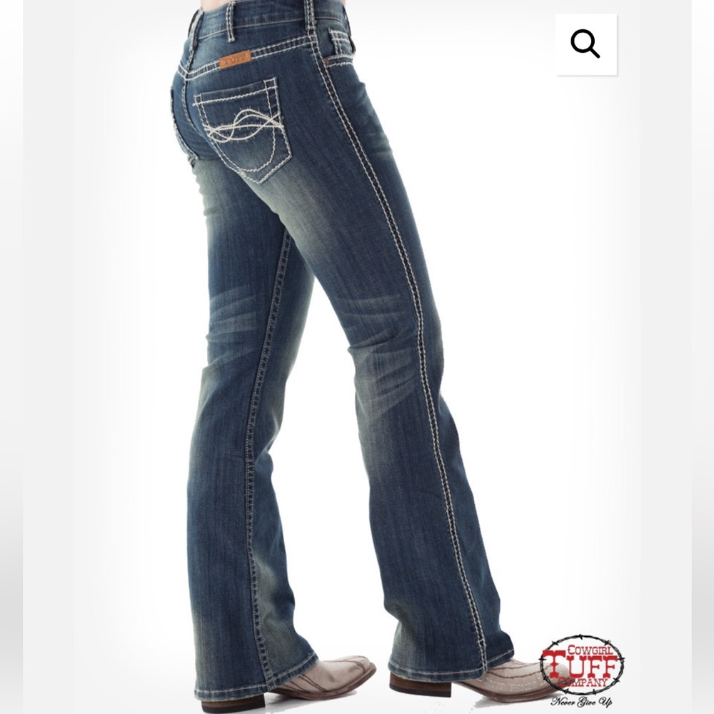 Cowgirl Tuff DFMI Cream Bootcut Jean (Nature Waist) JCREAM